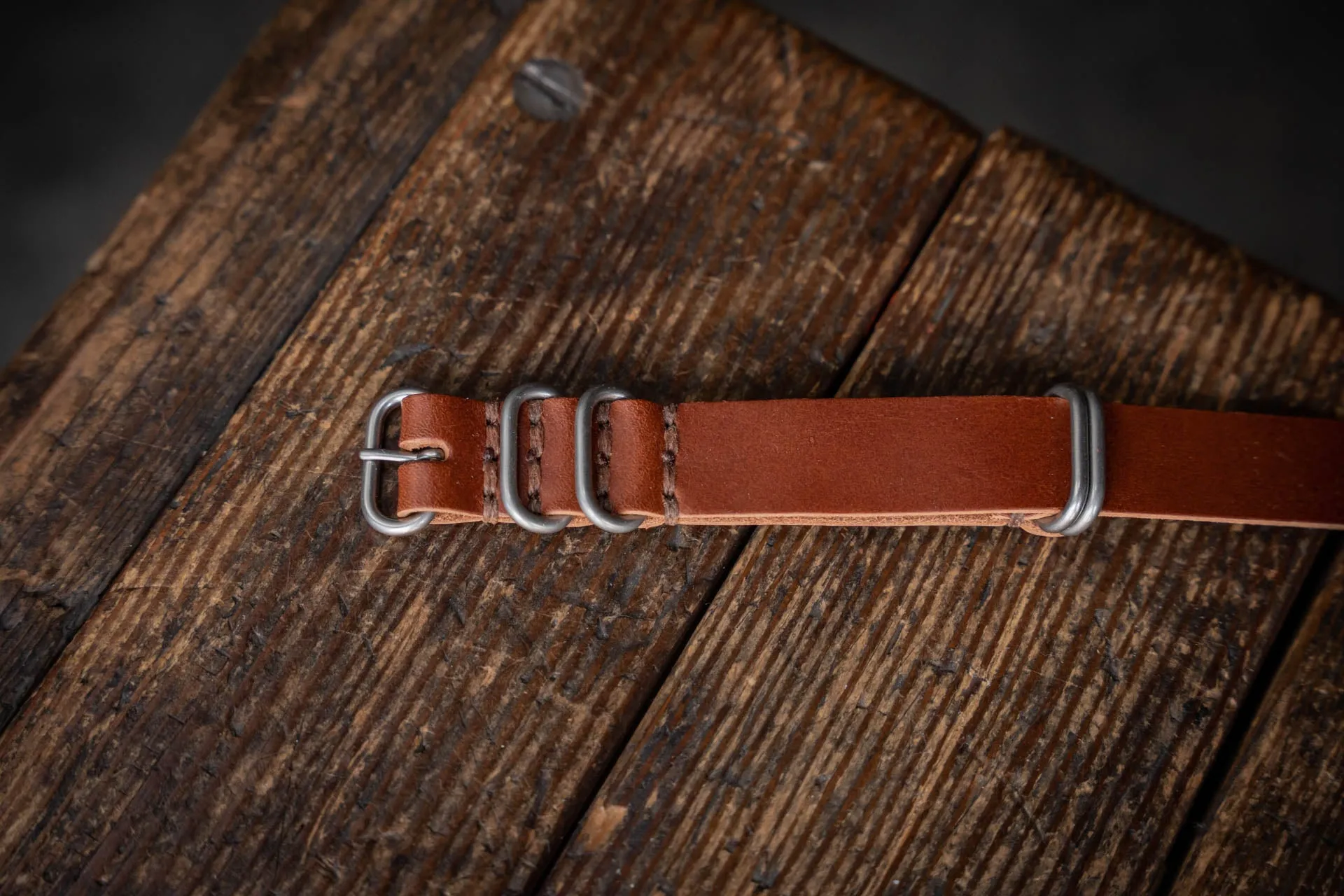 N.A.T.O. Leather Watch Strap Brown