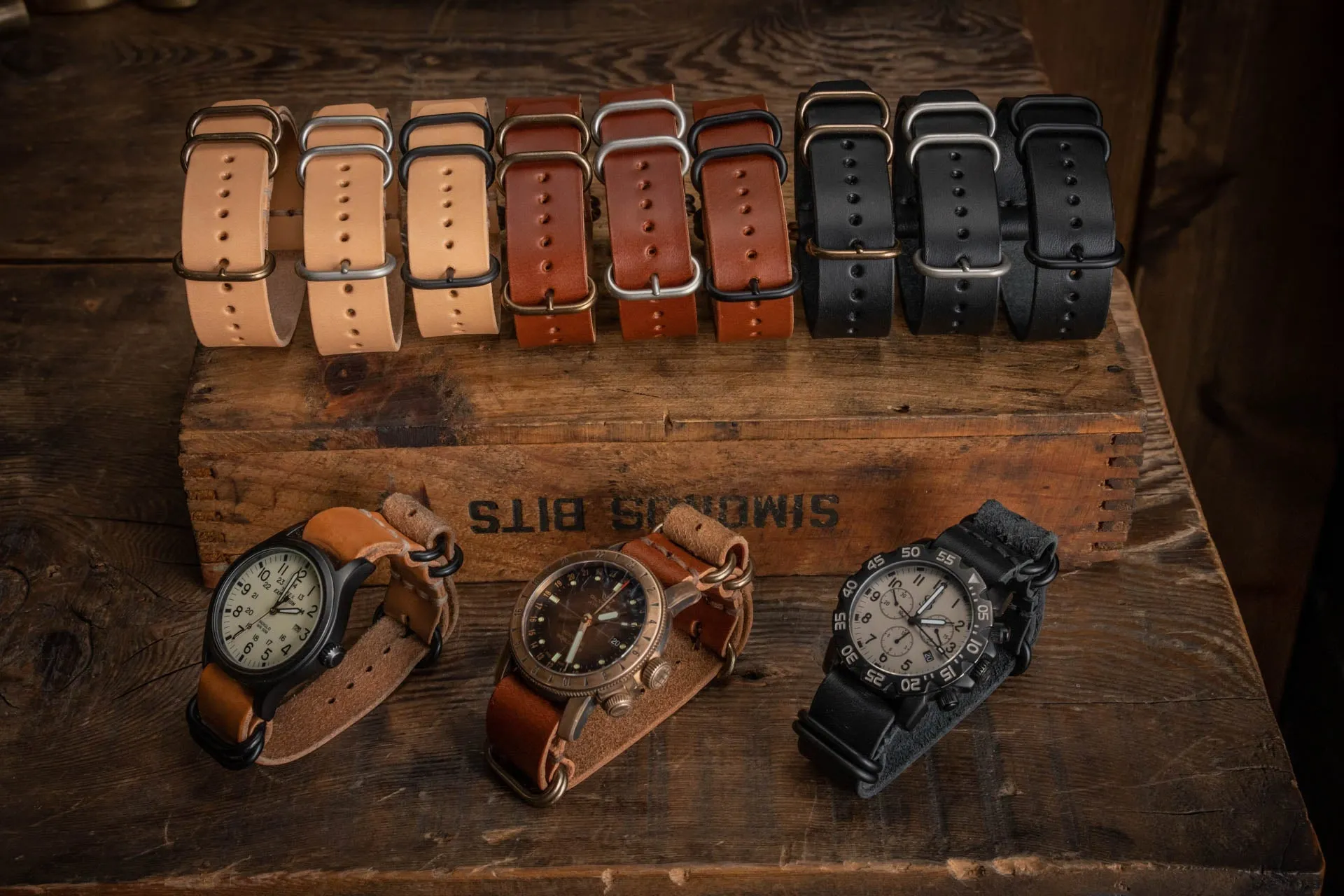 N.A.T.O. Leather Watch Strap Brown