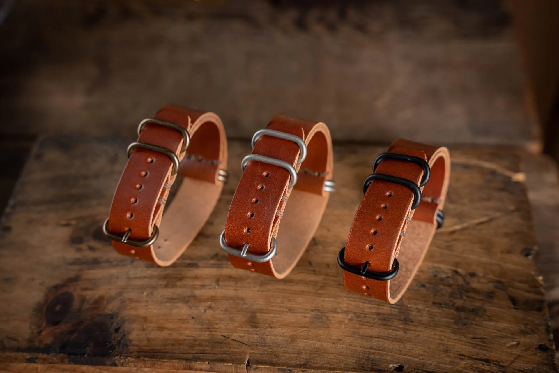 N.A.T.O. Leather Watch Strap Brown