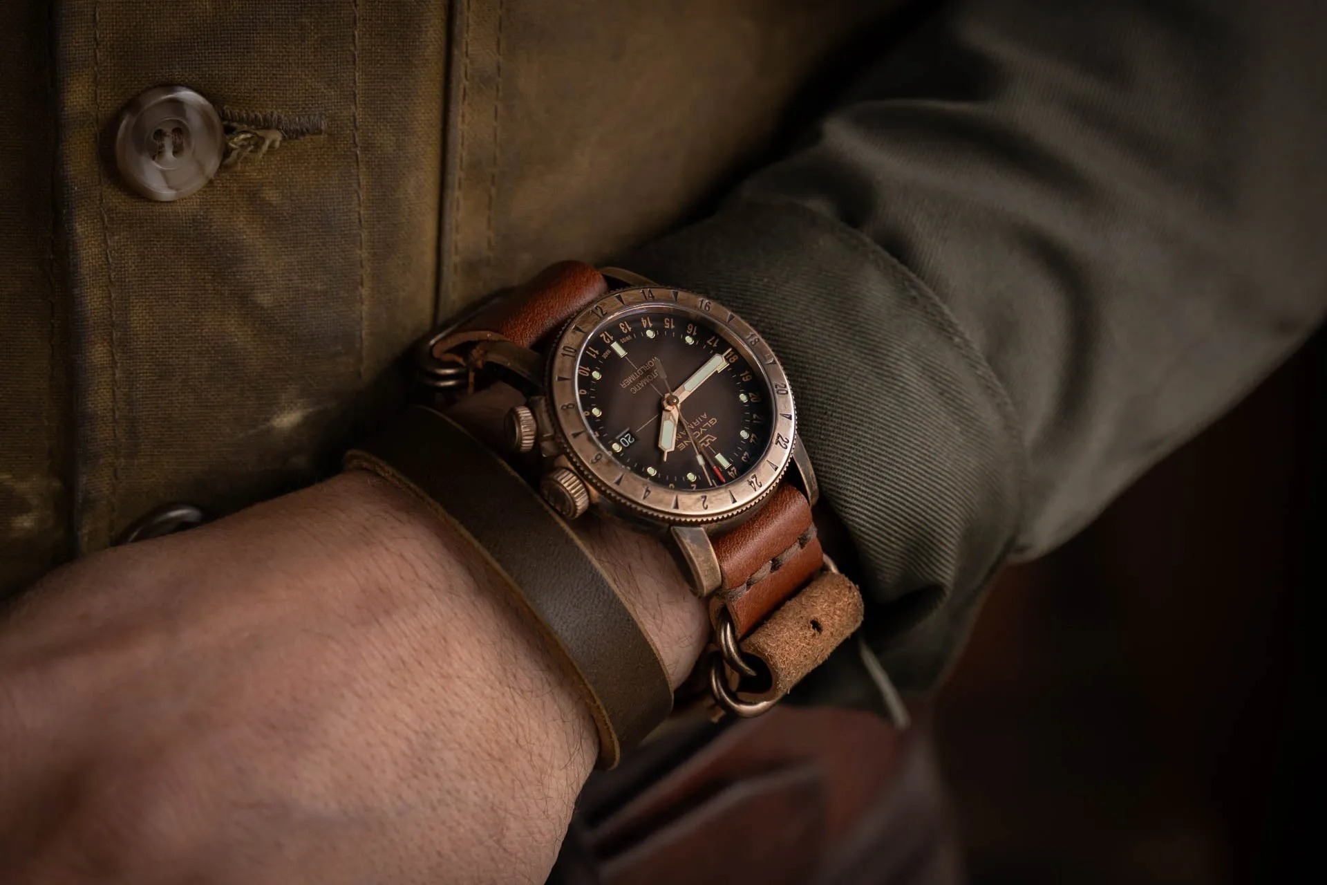 N.A.T.O. Leather Watch Strap Brown