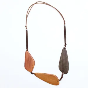 Natural Wood Gabriella Necklace