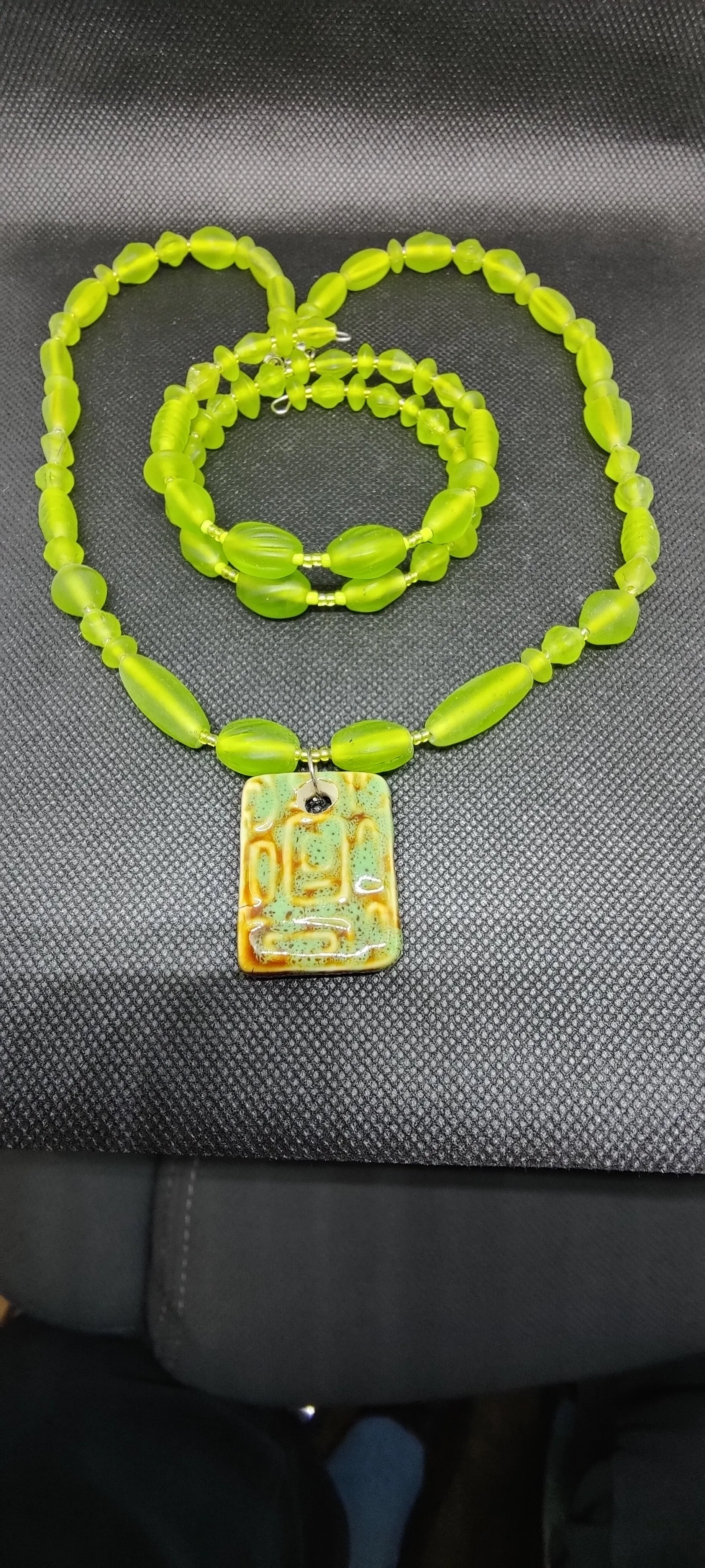 NB #19 Sea Glass Jewelry Set Just Gorgeous!