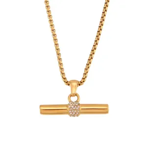 Necklace - Crystal Bar