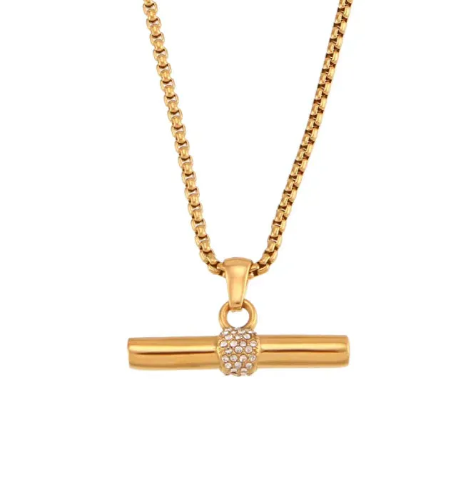 Necklace - Crystal Bar