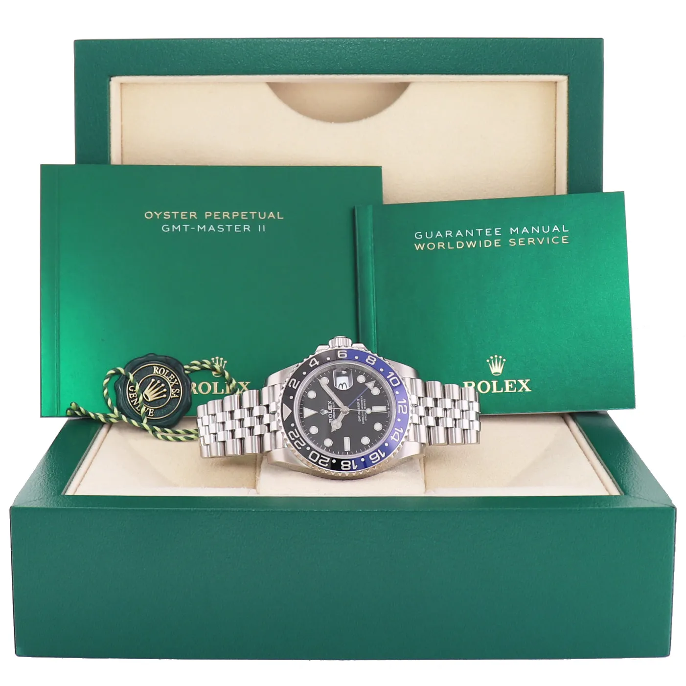 NEW 2022 Rolex GMT Master Batman Blue Jubilee Ceramic 126710BLNR Watch Box