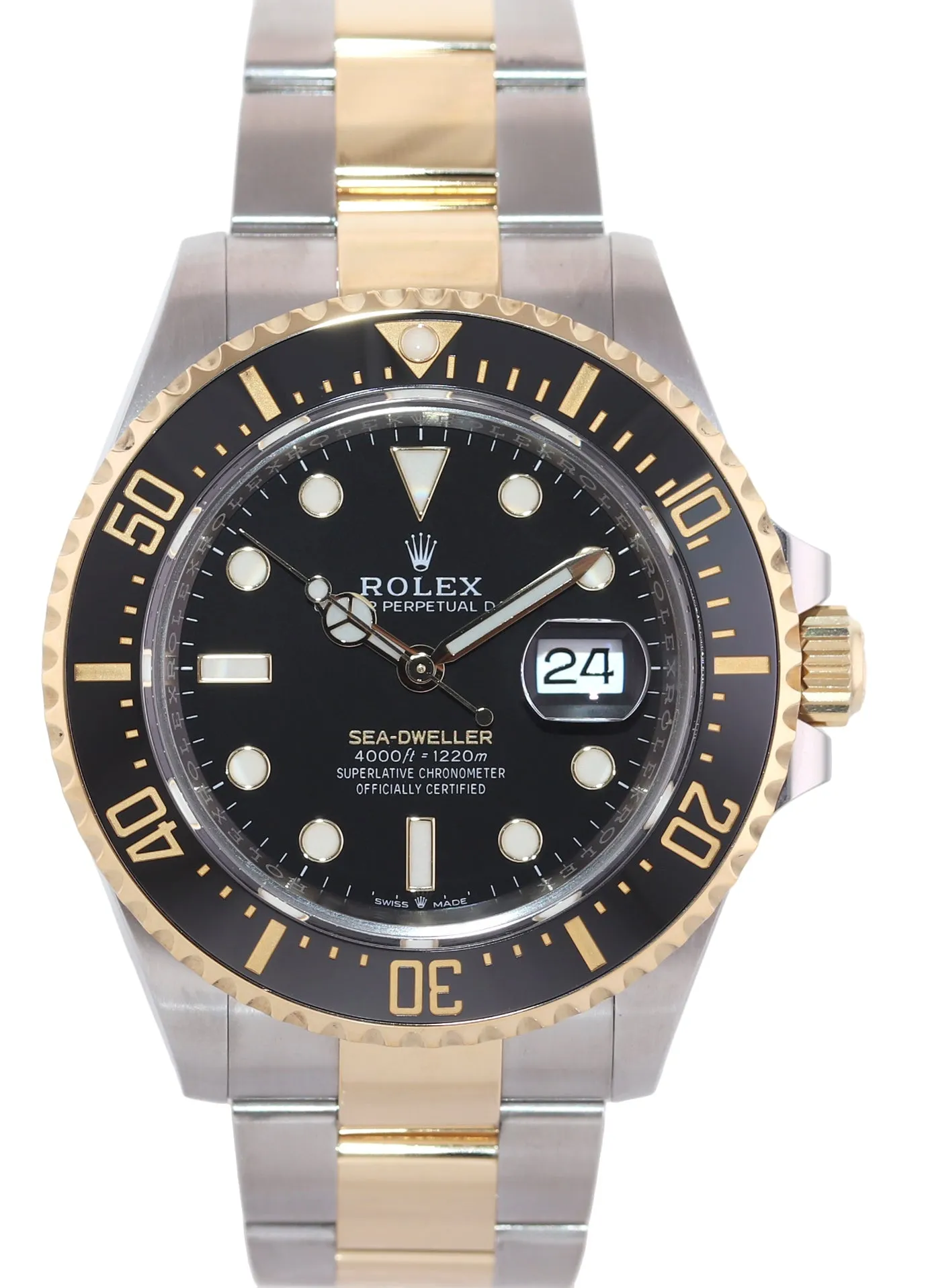 NEW 2023 PAPERS 126603 Rolex Sea-Dweller 43mm Two-Tone Yellow Gold Steel Watch