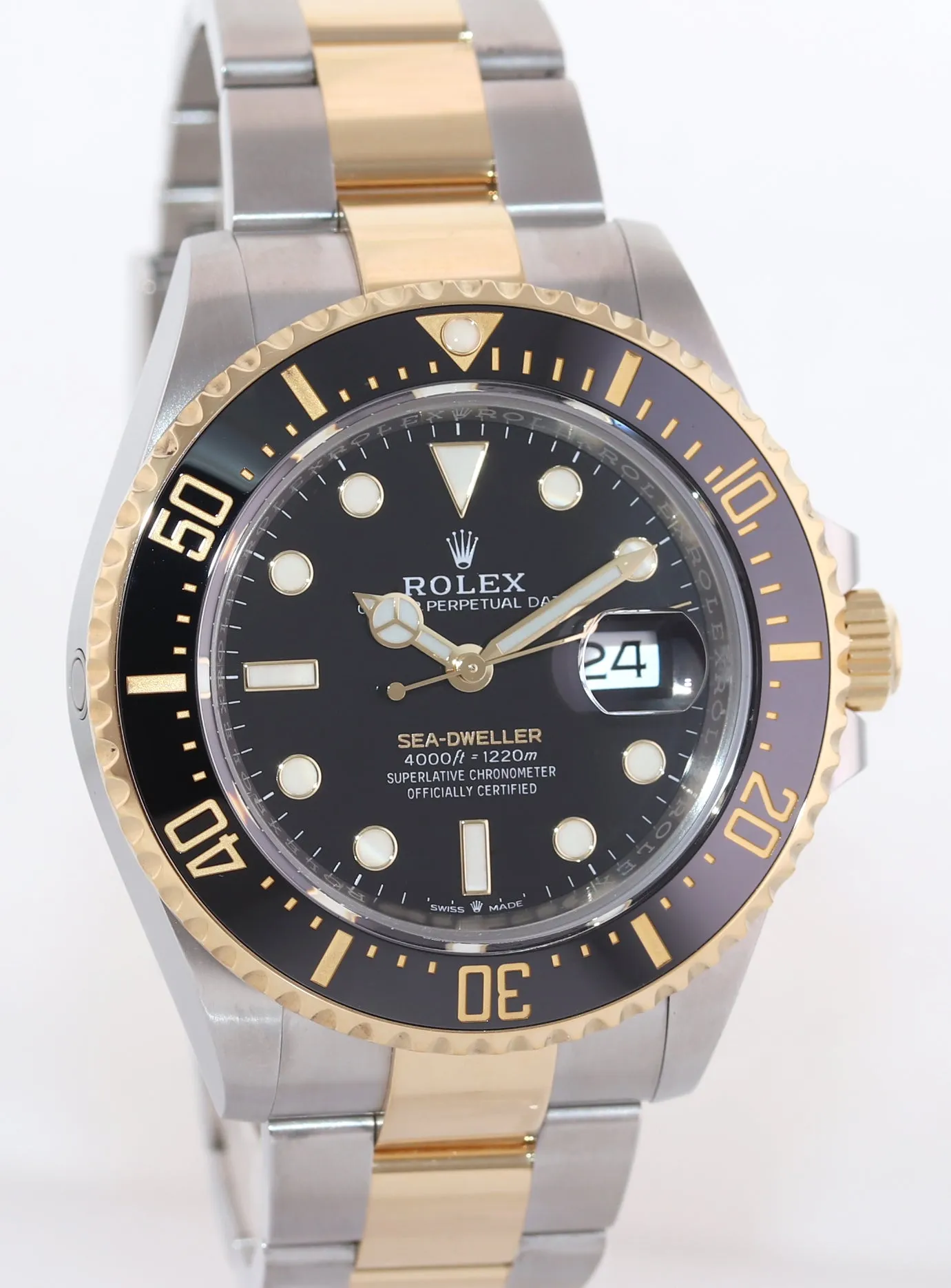 NEW 2023 PAPERS 126603 Rolex Sea-Dweller 43mm Two-Tone Yellow Gold Steel Watch