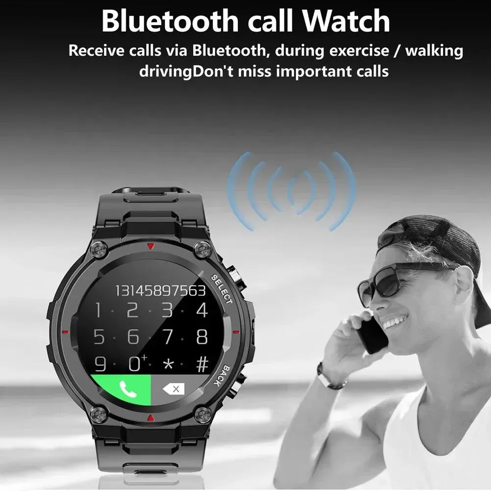 New Call Smart Watch 1.28" Touch Fitness Tracker Heart Rate Blood Oxygen Sleep Monitoring IP68 Waterproof Sports Smartwatch