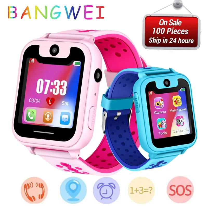 New Fashion BANGWEI Brand Kids Smart Watches LED LBS Positioning Anti-lost Multifunction Digital Dlectronic Watch Boy Girl Clock