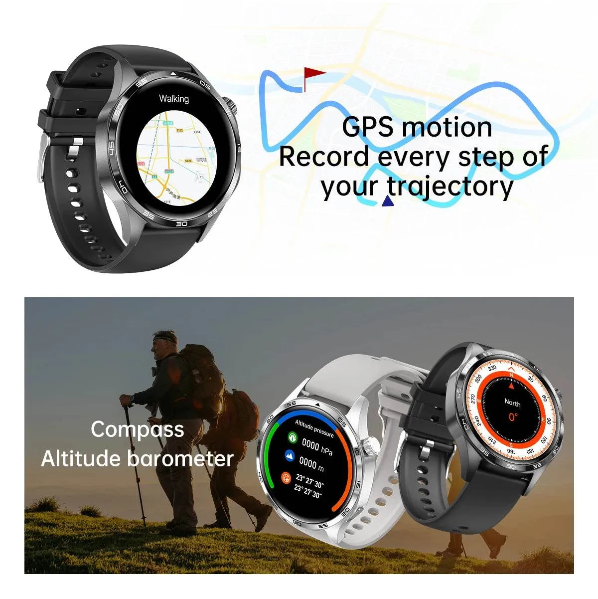 New GPS Smart Watch Men For Huawei Watch GT5 Pro 360*360 HD Screen Bluetooth Call NFC IP68 Waterproof Heart rate Smartwatch
