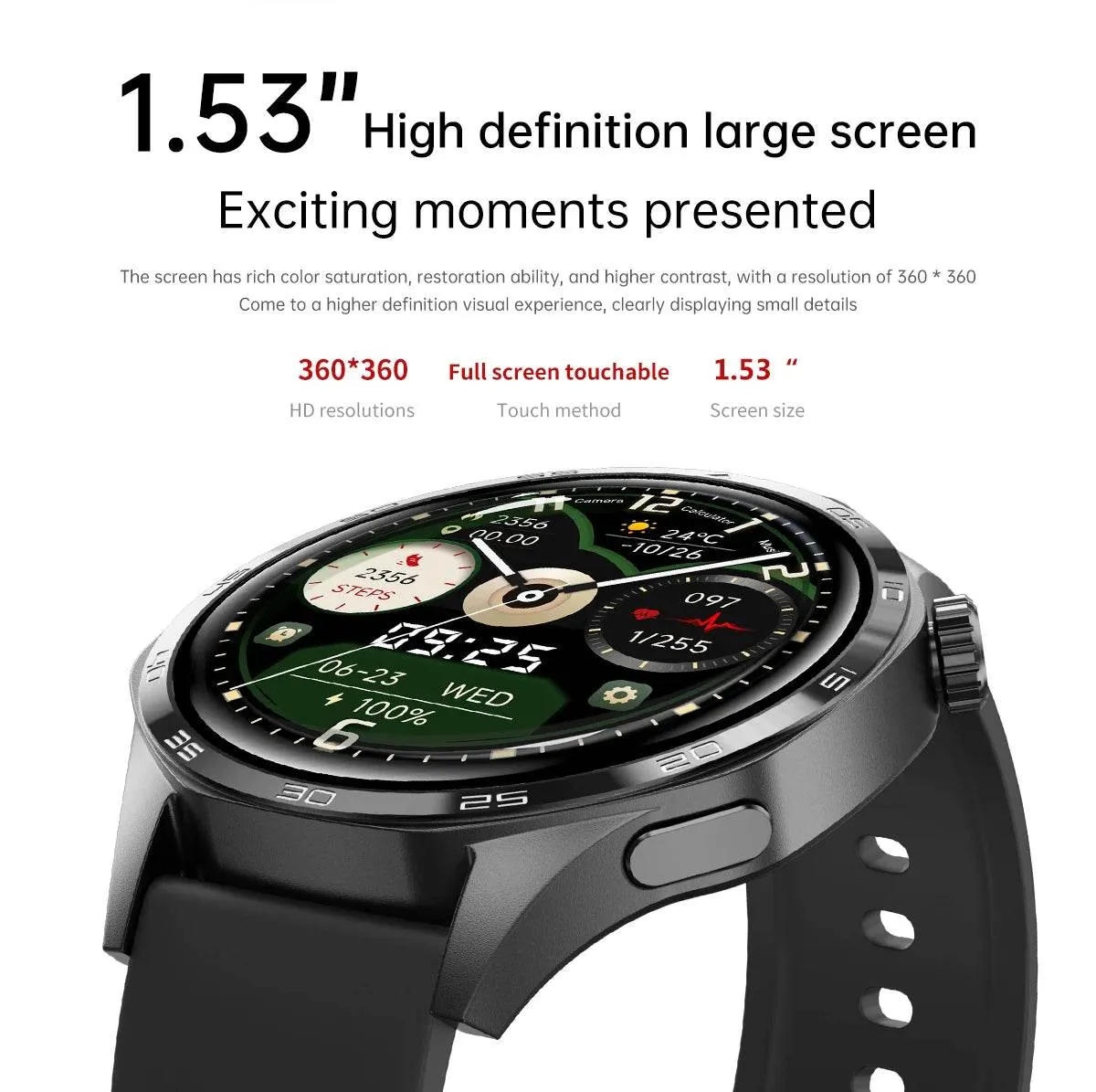 New GPS Smart Watch Men For Huawei Watch GT5 Pro 360*360 HD Screen Bluetooth Call NFC IP68 Waterproof Heart rate Smartwatch