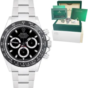 NEW MARCH 2021 Rolex Daytona Cosmograph Black Steel Chronograph Watch 116500 LN