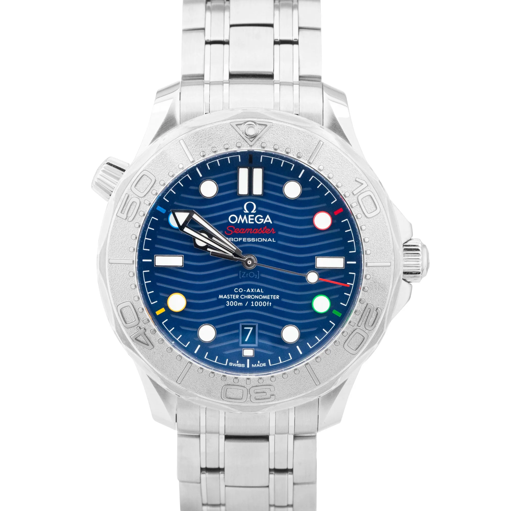 NEW Omega Seamaster Blue Beijing 2022 Stainless 42mm 522.30.42.20.03.001 B P
