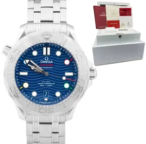 NEW Omega Seamaster Blue Beijing 2022 Stainless 42mm 522.30.42.20.03.001 B P