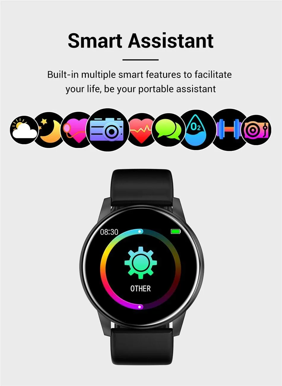 New Smart Unsiex Luxury Watch For Men and Women With 1.3 Color Screen and Heart Rate Blood Pressure For Sport Multifunctional Waterproof Smartwatch