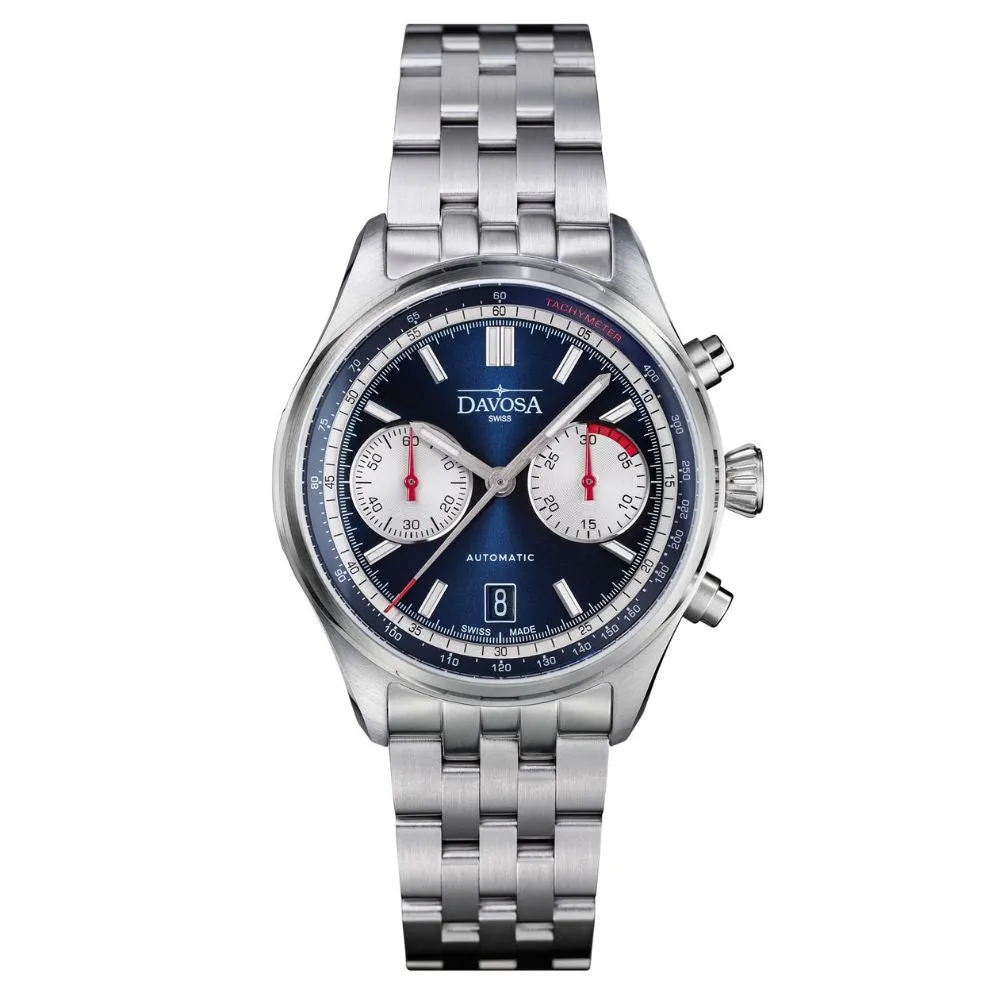 Newton Automatic Chronograph Blue Pilot Rally Watch 16153640 Limited Edition