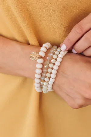 Nights Out Pendant Bracelet Set- Ivory
