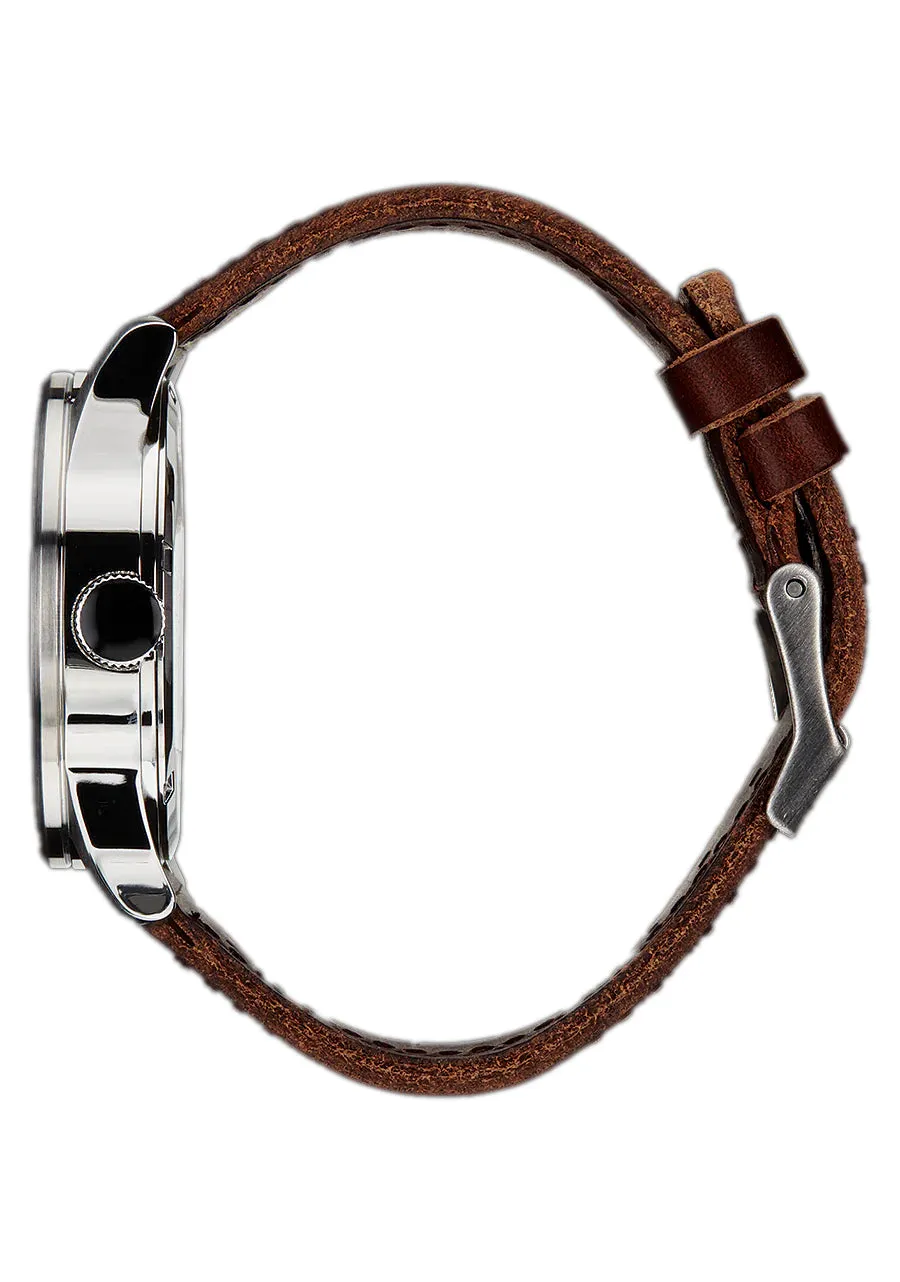 Nixon Sentry Watch Leather Blue and Brown