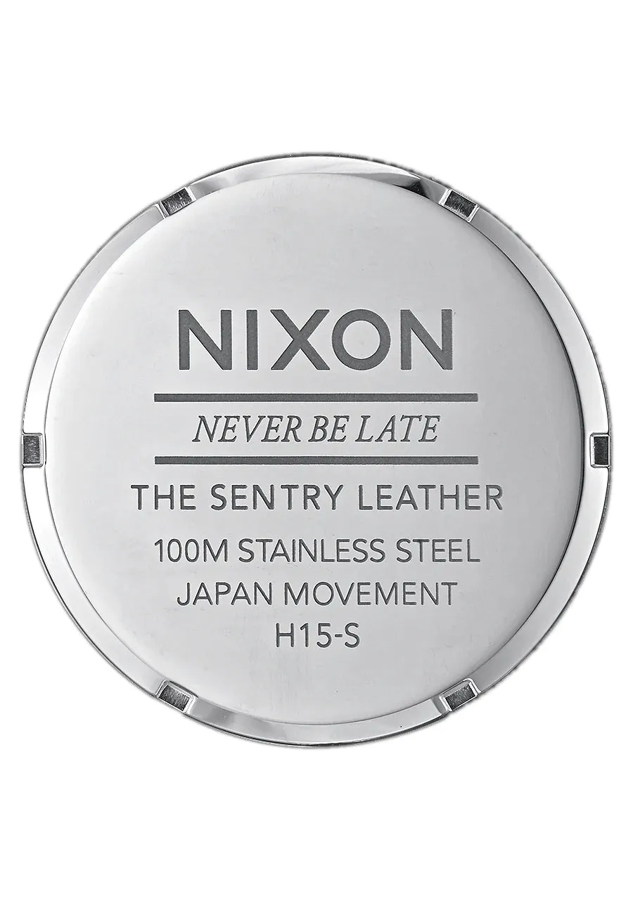 Nixon Sentry Watch Leather Blue and Brown
