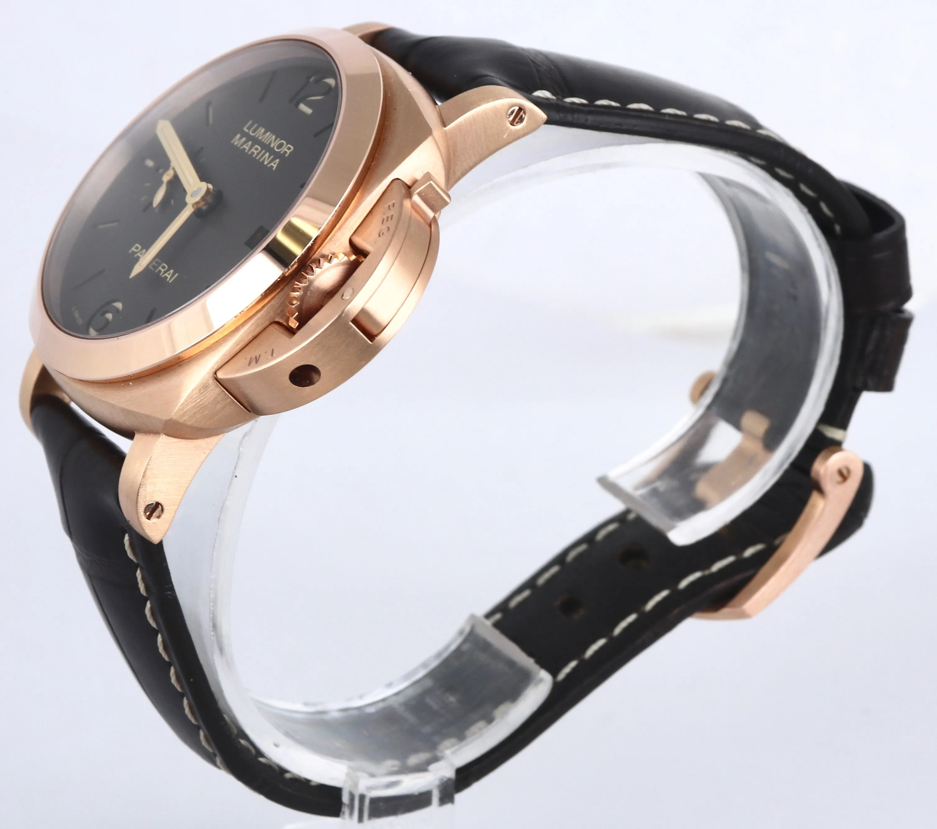 NOV 2019 Panerai Luminor Marina 1950 42mm PAM00393 18K Rose Gold Tobacco PAM 393