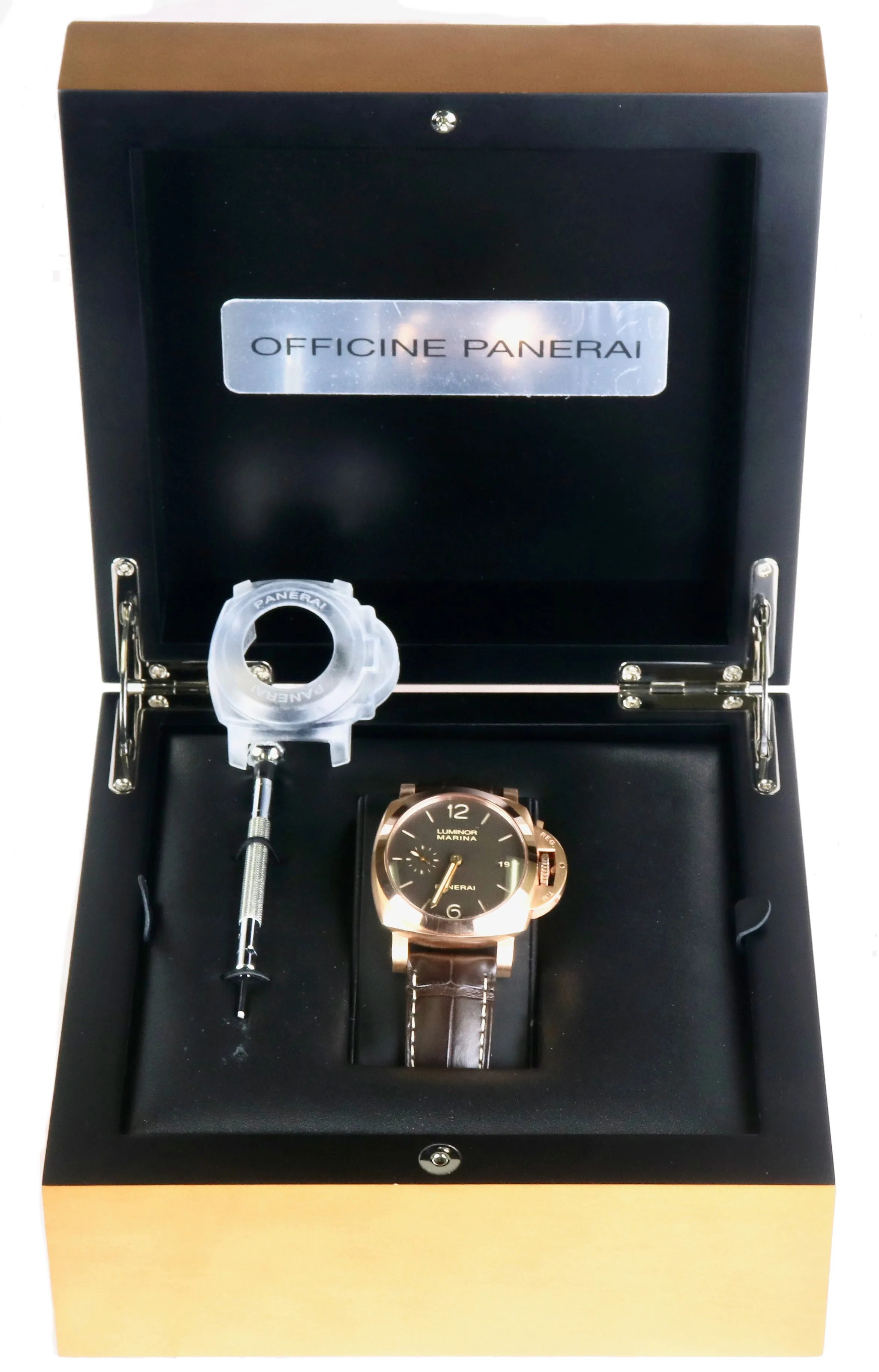 NOV 2019 Panerai Luminor Marina 1950 42mm PAM00393 18K Rose Gold Tobacco PAM 393