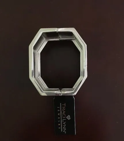 Octagon Silver Bracelet by Traci Lynn