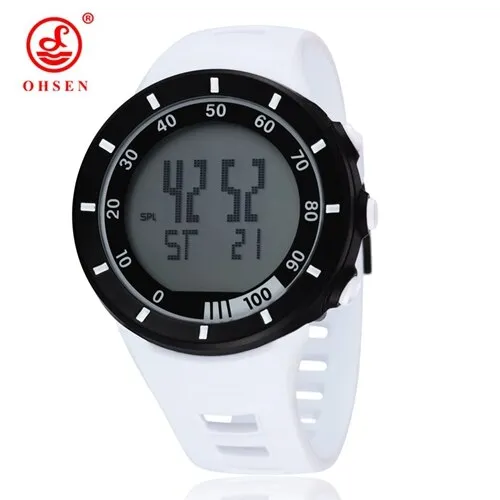 OHSEN Digital LED outdoor Sports Watches men women Stopwatch 50M Waterproof Red fashion silicone watch clocks relogio masculino