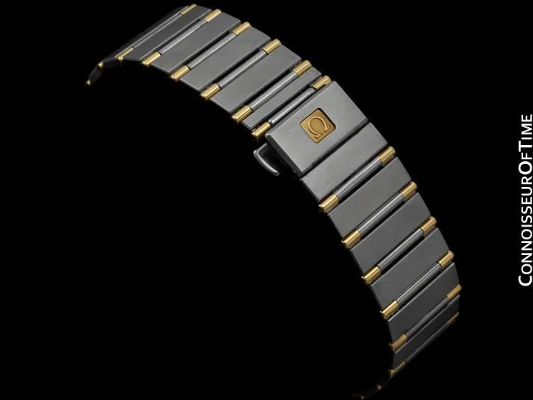 Omega Constellation Mens Watch, Quartz, Date, 35mm - Brushed Stainless Steel & 18K Gold