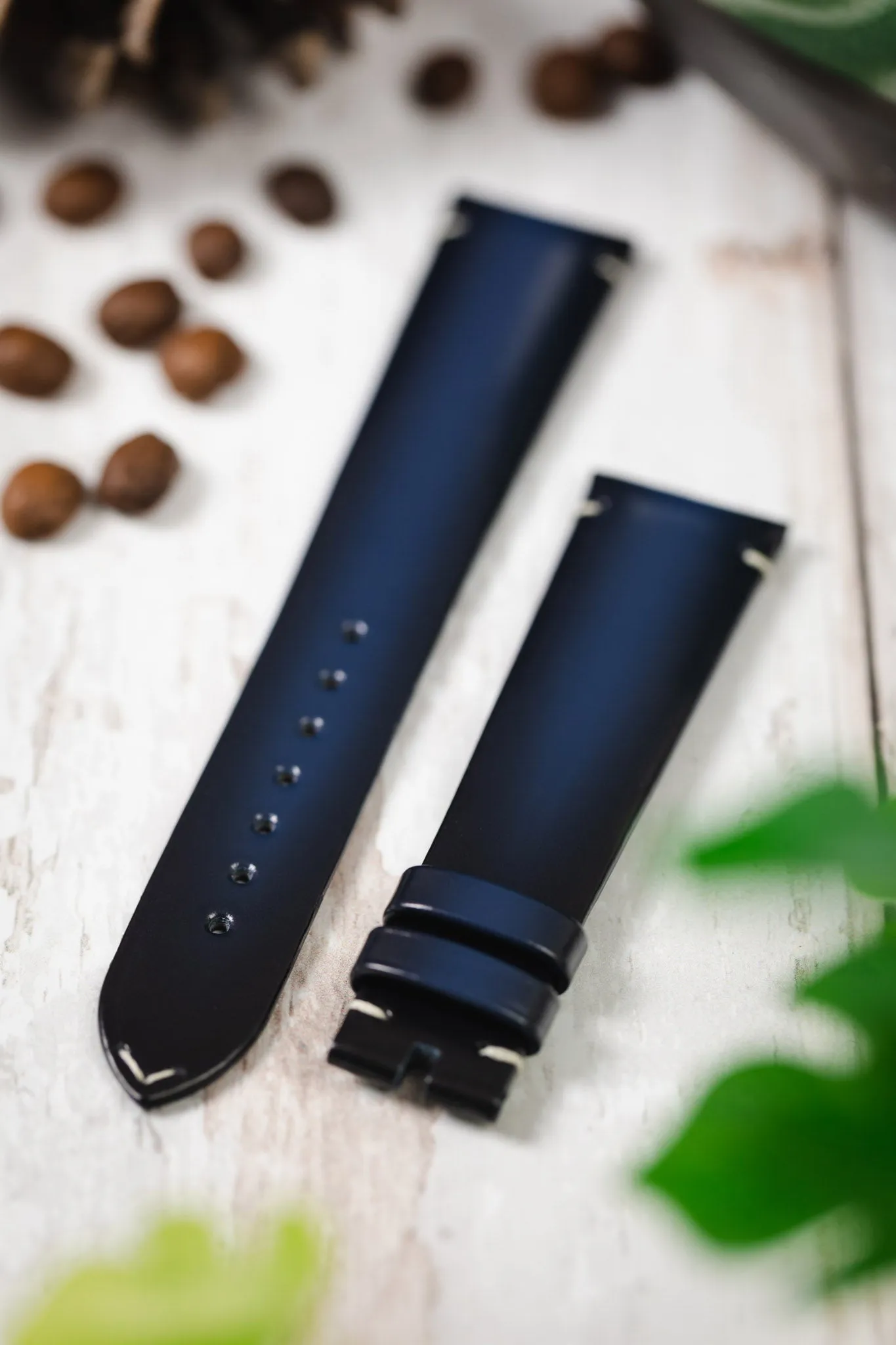 OMEGA CUZ015962 Speedmaster 57 Vintage Style 20mm Leather Watch Strap - BLUE
