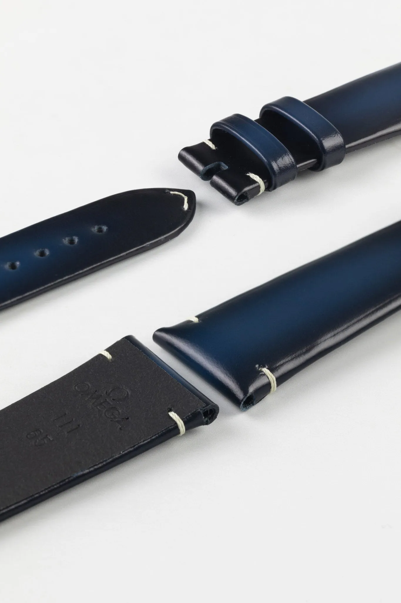 OMEGA CUZ015962 Speedmaster 57 Vintage Style 20mm Leather Watch Strap - BLUE
