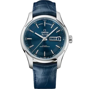Omega De Ville Hour Vision 41 mm, steel on leather strap