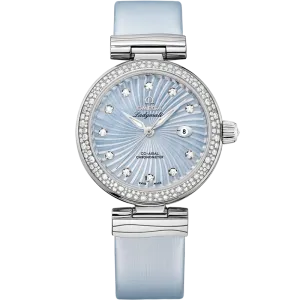 Omega De Ville Ladymatic 34 mm, steel on leather strap