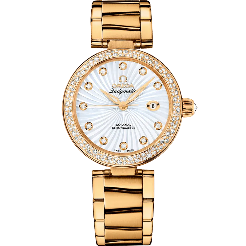 Omega De Ville Ladymatic 34 mm, yellow gold on yellow gold