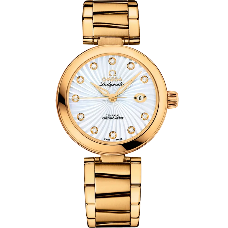 Omega De Ville Ladymatic 34 mm, yellow gold on yellow gold