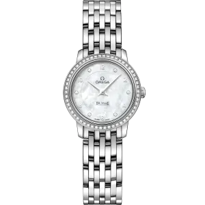 Omega De Ville Prestige 24.4 mm, white gold on white gold