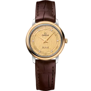 Omega De Ville Prestige 27.4 mm, steel - yellow gold on leather strap
