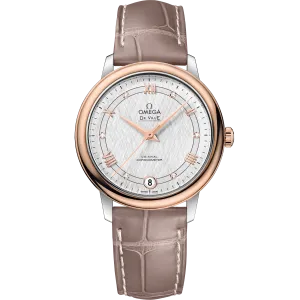 Omega De Ville Prestige 32.7 mm, steel - red gold on leather strap