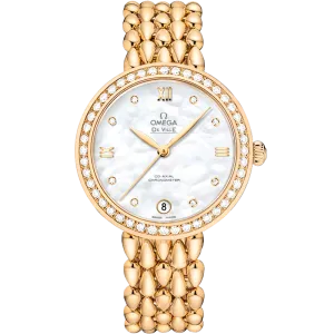 Omega De Ville Prestige 32.7 mm, yellow gold on yellow gold