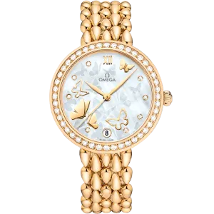 Omega De Ville Prestige 32.7 mm, yellow gold on yellow gold