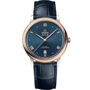 Omega De Ville Prestige 39.5 mm, steel - red gold on leather strap