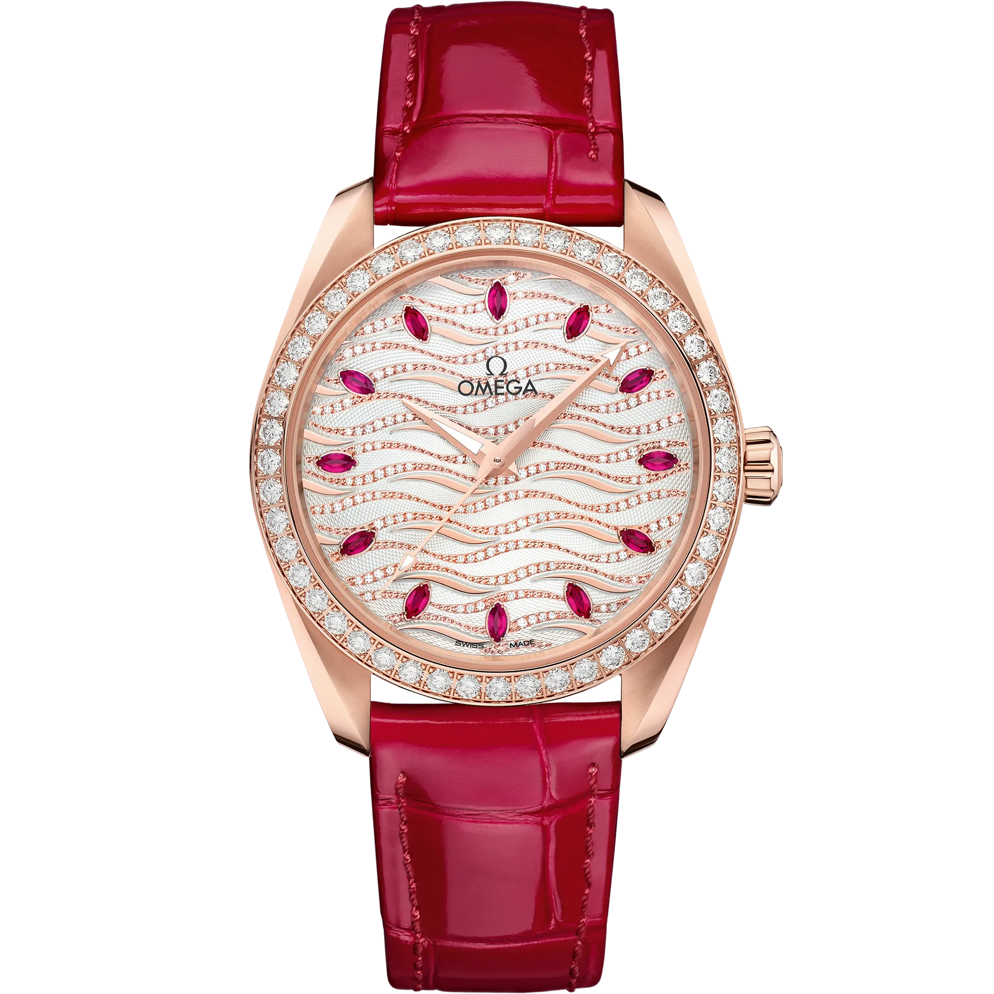 Omega Seamaster Aqua Terra 150M 38 mm, Sedna™ gold on leather strap