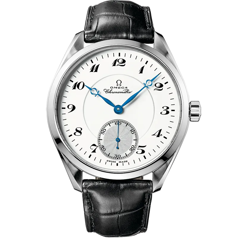 Omega Seamaster Aqua Terra 150M 49.2 mm, white gold on leather strap