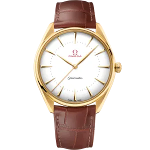 Omega Seamaster Olympic Official Timekeeper 39.5 mm, yellow gold on leather strap
