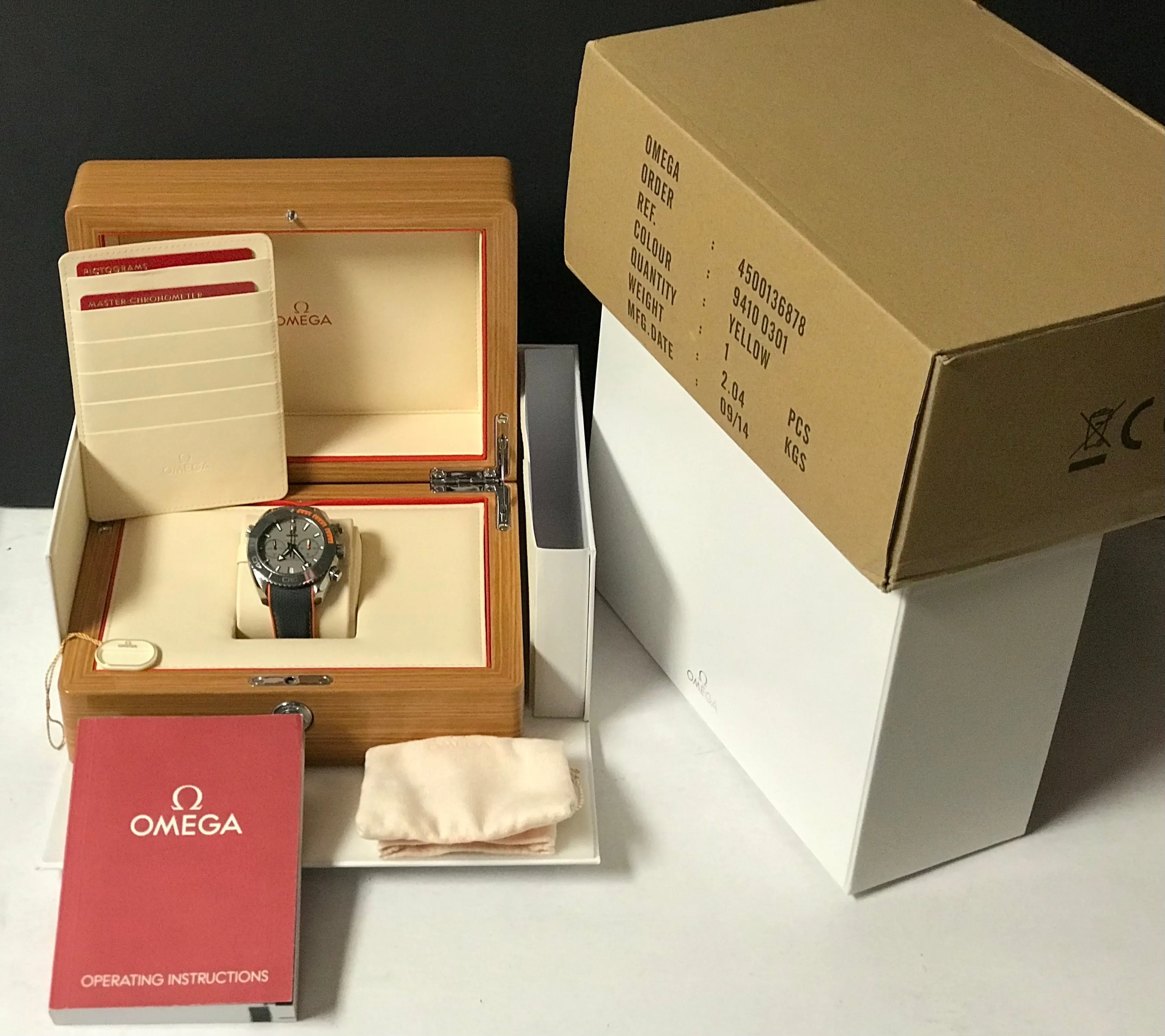 Omega Seamaster Planet Ocean Chronograph 215.92.46.51.99.001 Grey Dial Automatic Men's Watch