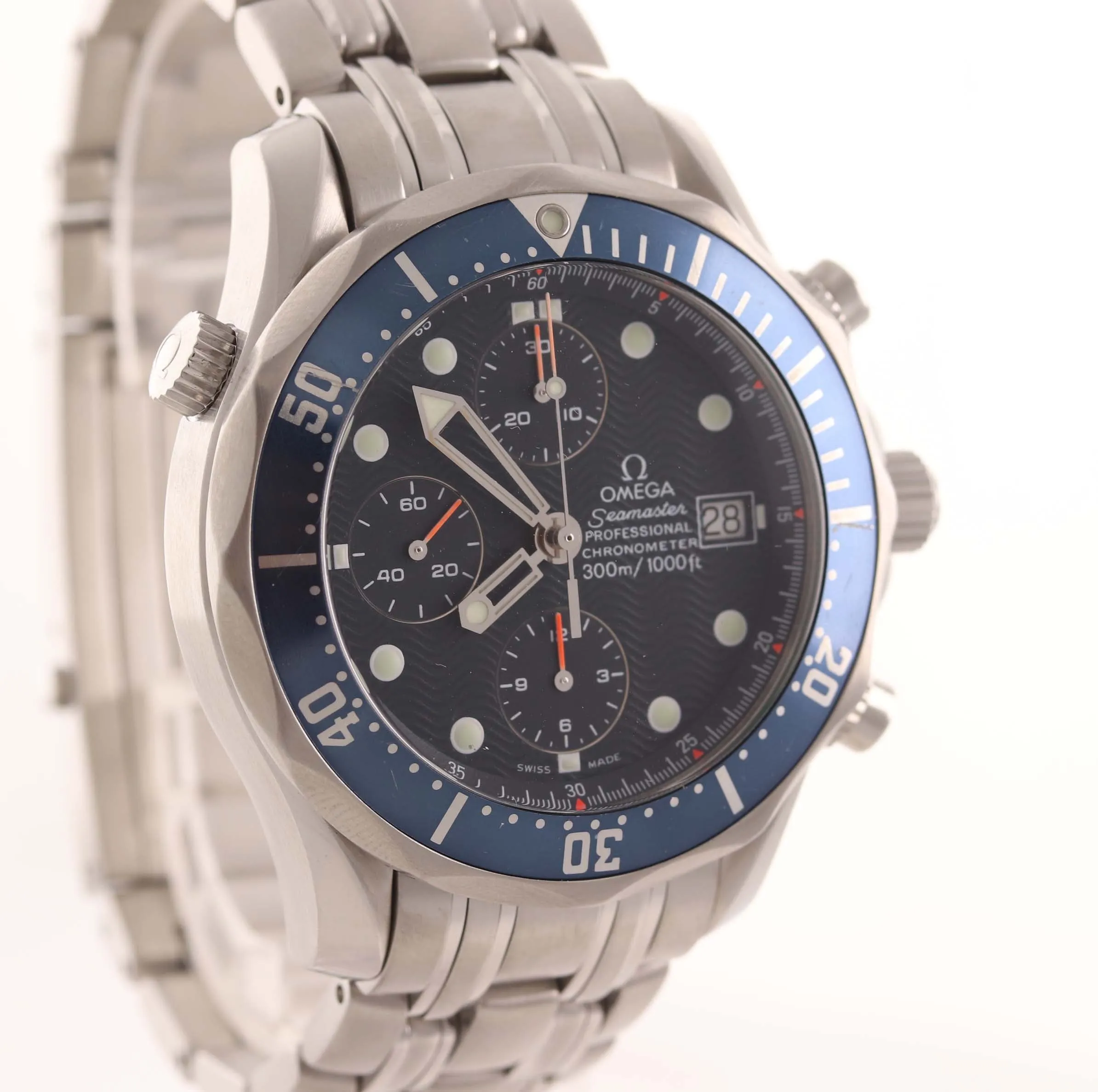 Omega Seamaster Pro Chronograph 300M 2599.80 Blue Wave Automatic 41.5mm Watch