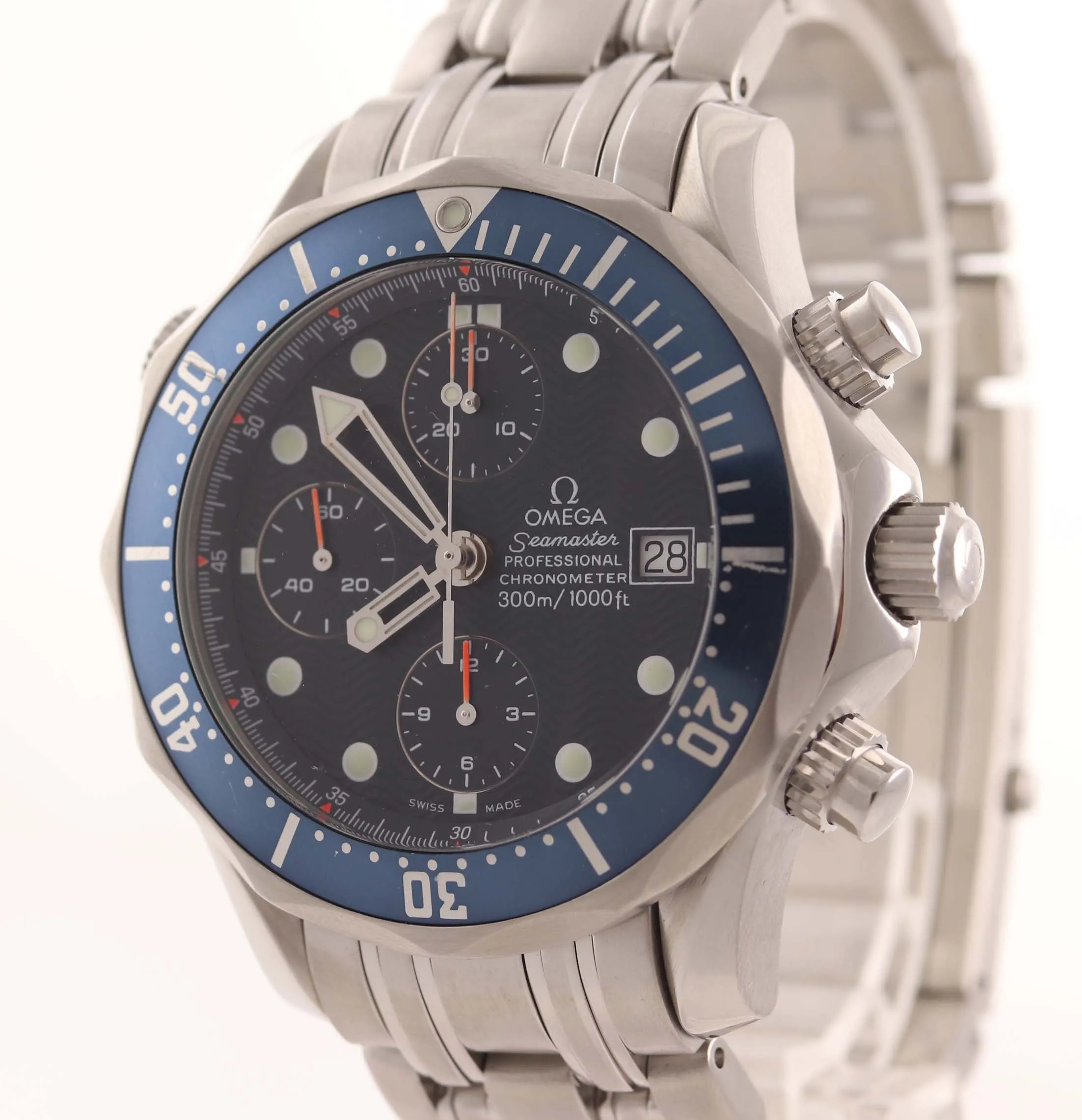 Omega Seamaster Pro Chronograph 300M 2599.80 Blue Wave Automatic 41.5mm Watch