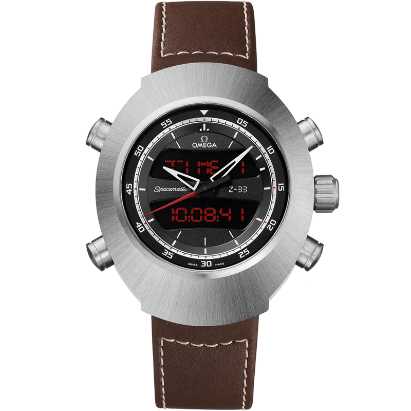 Omega Speedmaster Spacemaster Z-33 43 mm, titanium on leather strap