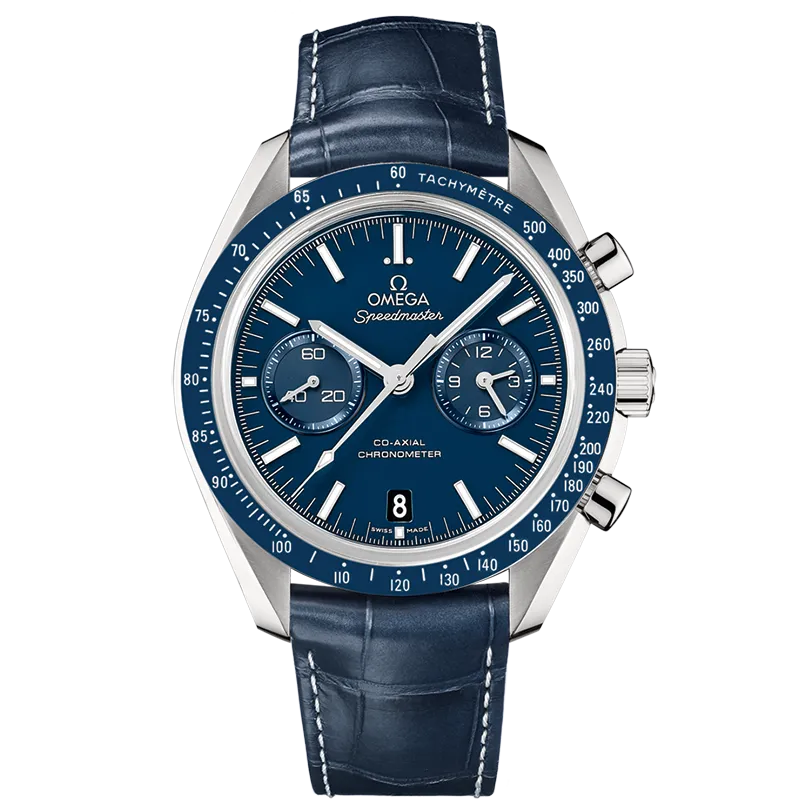 Omega Speedmaster Two Counters 44.25 mm, titanium on leather strap