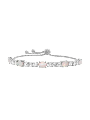 Opal 925 Sterling Silver Tennis Bracelet Jewelry