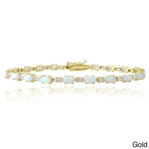 Opal 925 Sterling Silver Tennis Bracelet Jewelry